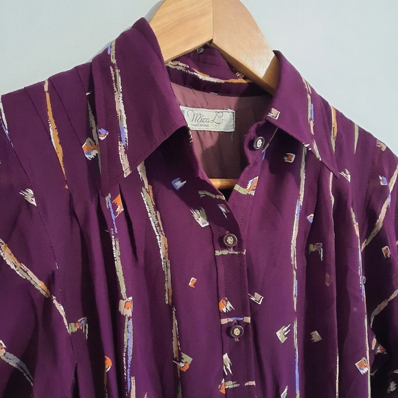 Vintage Patterned Dress - Picture 2 of 5